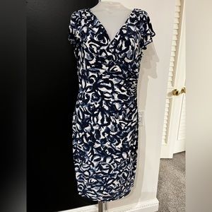 Lauren Ralph Lauren Faux Wrap Sheath Dress Size 12